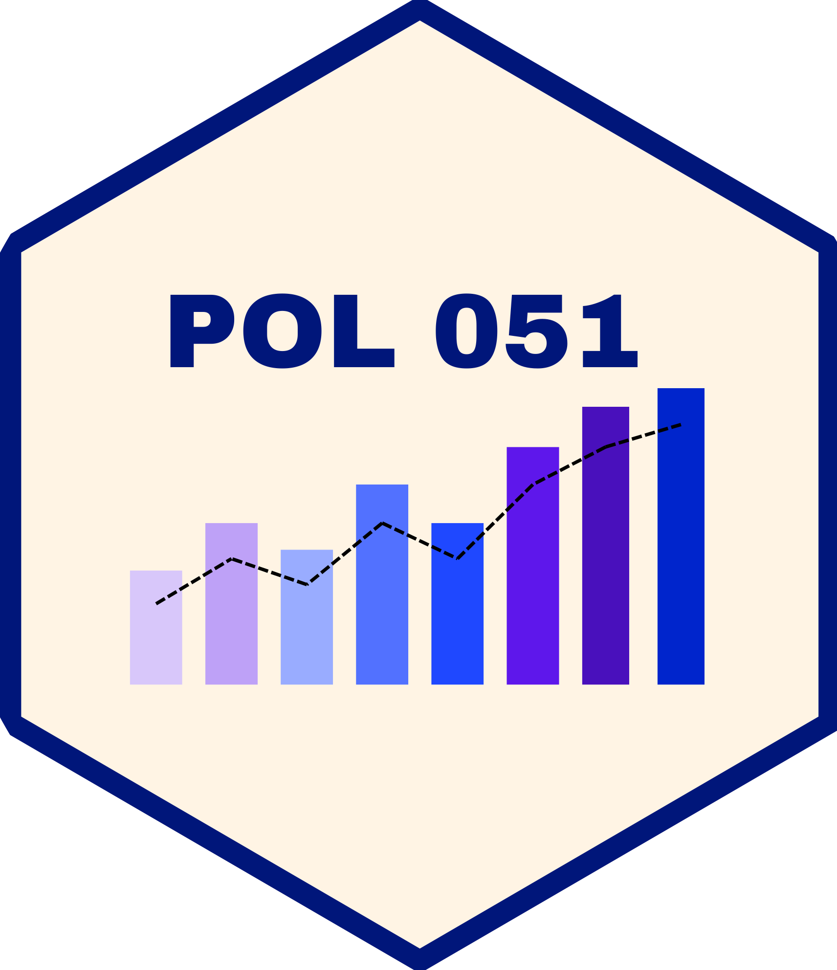 POL 051 course hex logo
